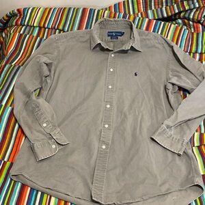 Polo by Ralph Lauren Gray Casual Button Down Shirt
